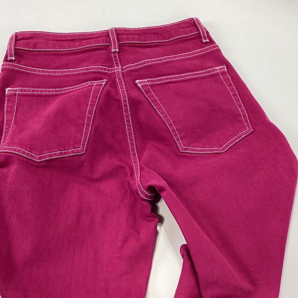 Topshop Moto Straight Leg Jeans Size 25 Fuchsia Pink - Picture 3 of 10